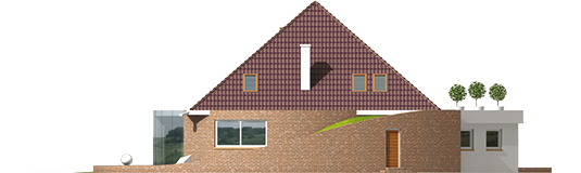 Kacper G2 - Projekt domu Kacper G2 - elewacja lewa