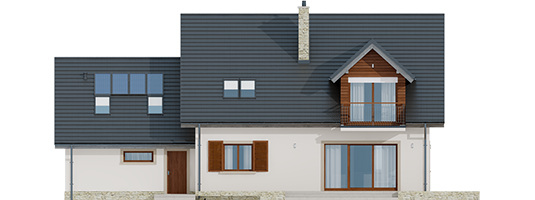 Amaranta G2 ENERGO - Projekt domu Amaranta G2 ENERGO  - elewacja tylna