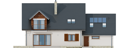 Amaranta G2 ENERGO - Projekt domu Amaranta G2 ENERGO  - elewacja tylna