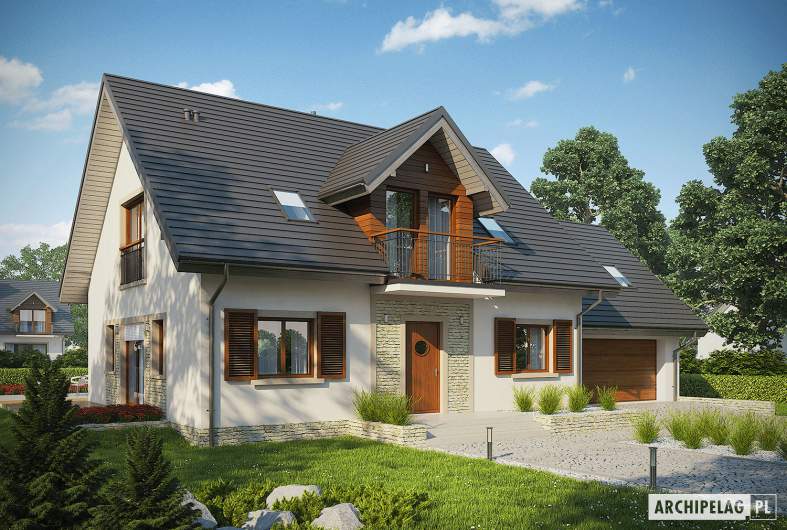 Projekt domu Amaranta G2 ENERGO  - wizualizacja frontowa