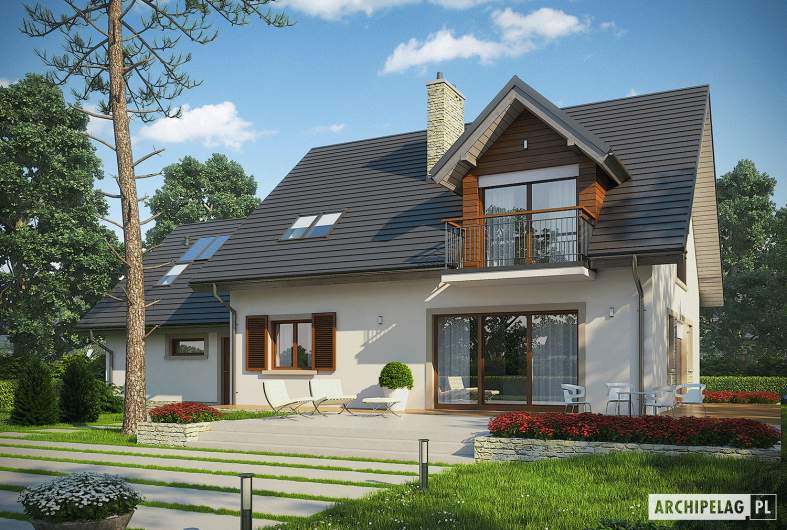 Projekt domu Amaranta G2 ENERGO  - wizualizacja ogrodowa