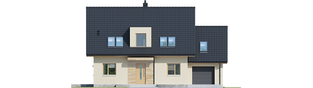 Projekt domu E5 G1 ECONOMIC (wersja D) - elewacja frontowa
