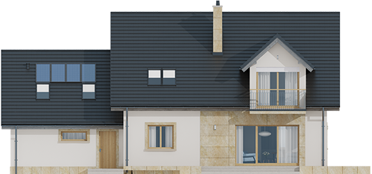 Amaranta II G2 - Projekt domu Amaranta II G2 ENERGO - elewacja tylna