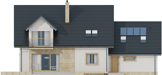 Amaranta II G2 - Projekt domu Amaranta II G2 ENERGO - elewacja tylna