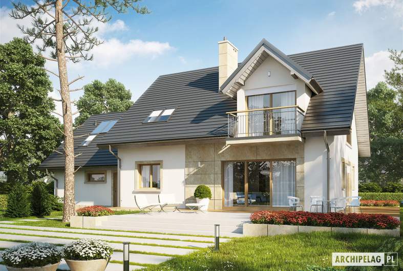 Projekt domu Amaranta II G2 ENERGO - wizualizacja ogrodowa