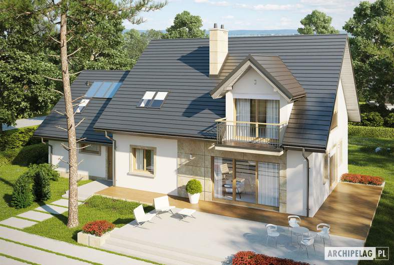 Projekt domu Amaranta II G2 ENERGO - widok z góry