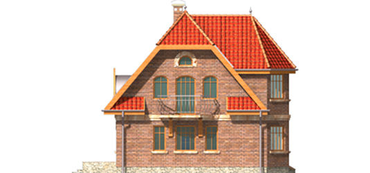 Ruslana G1 - Projekt domu Rusłana G1 - elewacja tylna