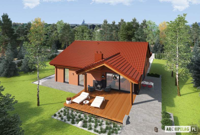 Projekt domu Simon III G2 (wersja A) - widok z góry
