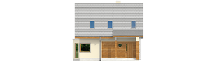 Projekt domu Kim (wersja C) - elewacja frontowa
