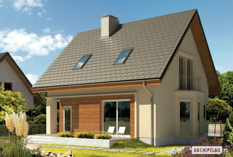 Projekt domu Kim (wersja C) - wizualizacja ogrodowa