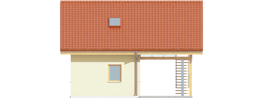AA G35 - Projekt Budynek gospodarczy G35 - elewacja frontowa
