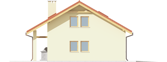 AA G35 - Projekt Budynek gospodarczy G35 - elewacja lewa