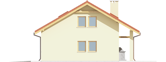 AA G35 - Projekt Budynek gospodarczy G35 - elewacja lewa