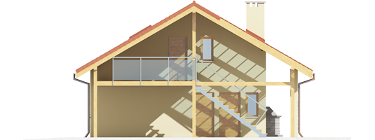 AA G35 - Projekt Budynek gospodarczy G35 - elewacja prawa