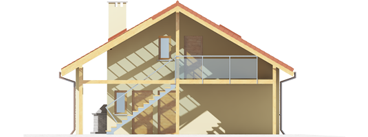 AA G35 - Projekt Budynek gospodarczy G35 - elewacja prawa