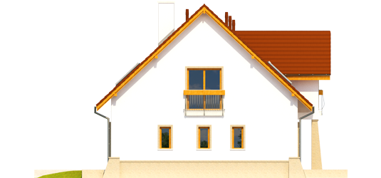 Jahn G1 - Projekt domu Jan G1 - elewacja prawa