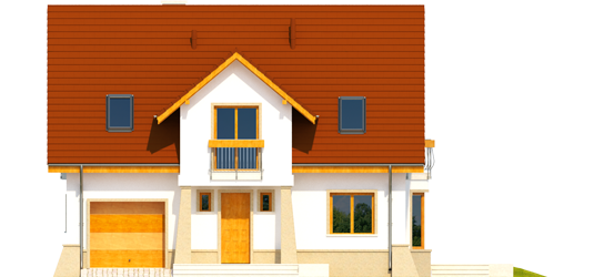 Jahn G1 - Projekt domu Jan G1 - elewacja frontowa