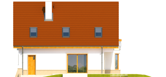 Jahn G1 - Projekt domu Jan G1 - elewacja tylna