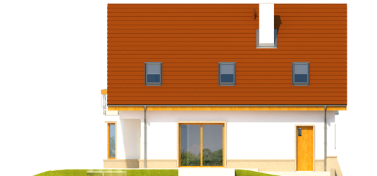 Jahn G1 - Projekt domu Jan G1 - elewacja tylna