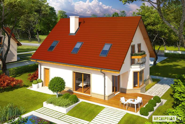 Projekt domu Jan G1 - widok z góry