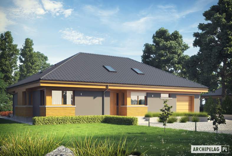 Projekt domu Gabriel G1 ENERGO - wizualizacja frontowa