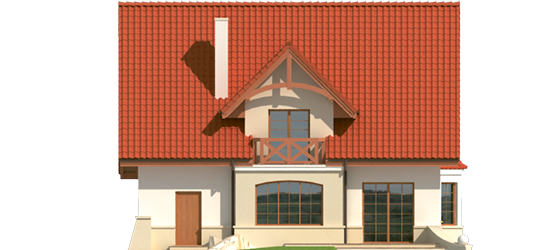 Jolin G1 - Projekt domu Jolka G1 - elewacja tylna