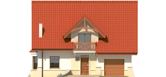 Jolin G1 - Projekt domu Jolka G1 - elewacja frontowa