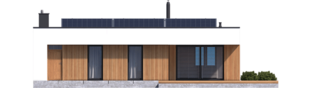 Projekt domu Mini 4 MODERN - elewacja tylna
