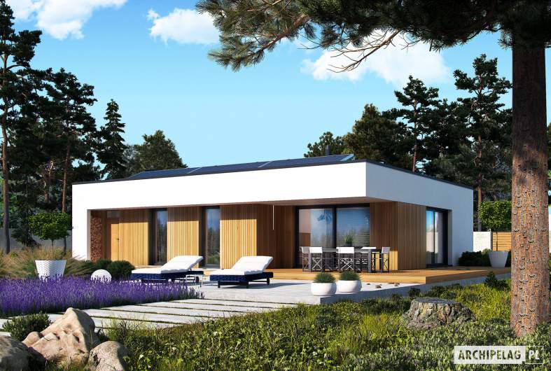 Projekt domu Mini 4 MODERN - wizualizacja ogrodowa