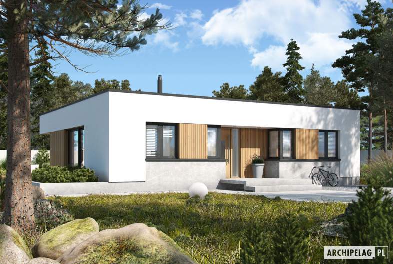 Projekt domu Mini 4 MODERN - wizualizacja frontowa