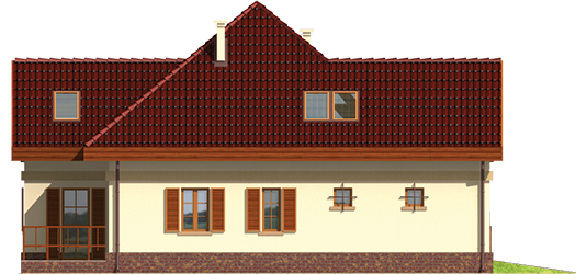 Rosalia G1  - Projekt domu Rozala G1 - elewacja lewa