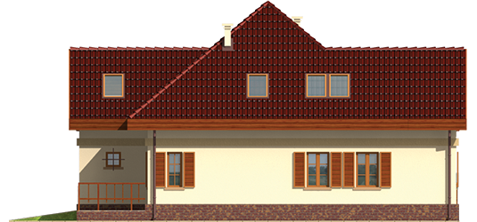 Rosalia G1  - Projekt domu Rozala G1 - elewacja prawa