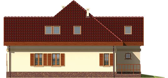 Rosalia G1  - Projekt domu Rozala G1 - elewacja prawa