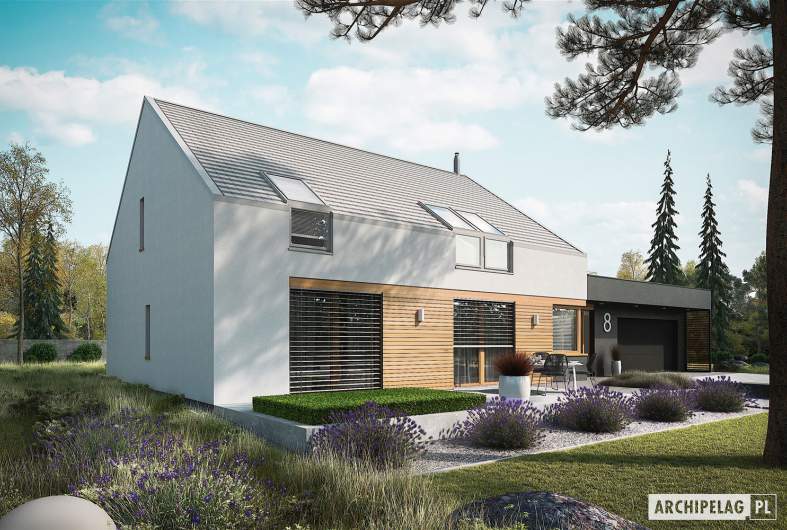 Projekt domu EX 18 G2 ENERGO PLUS - wizualizacja frontowa