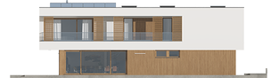 Projekt domu EX 17 W2 ENERGO PLUS  - elewacja lewa