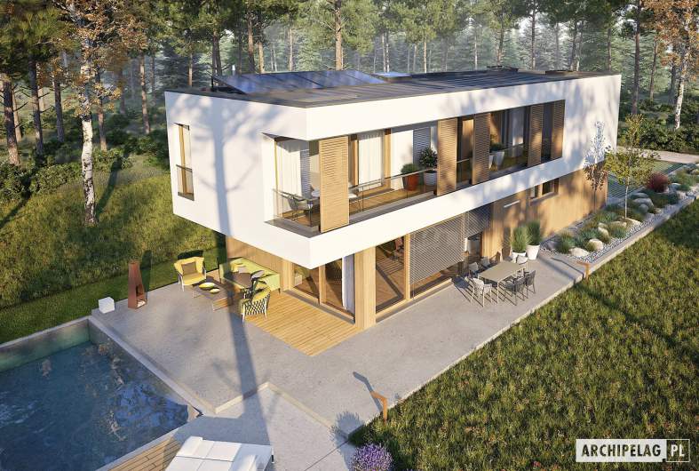 Projekt domu EX 17 W2 - widok z góry