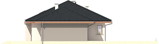 Francis III G1 ECONOMIC A - Projekty domów ARCHIPELAG - Franczi III G1 ECONOMIC (wersja A) - elewacja prawa