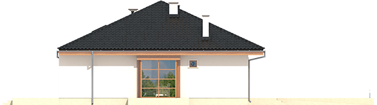 Francis III G1 ECONOMIC A - Projekt domu Franczi III G1 ECONOMIC (wersja A) - elewacja lewa