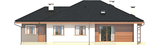 Francis III G1 ECONOMIC A - Projekty domów ARCHIPELAG - Franczi III G1 ECONOMIC (wersja A) - elewacja tylna