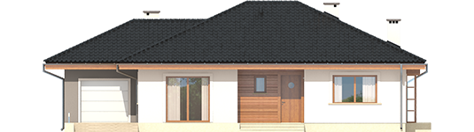 Francis III G1 ECONOMIC A - Projekty domów ARCHIPELAG - Franczi III G1 ECONOMIC (wersja A) - elewacja frontowa