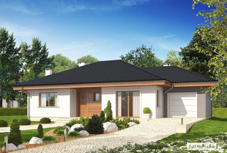 Projekt domu Franczi III G1 ECONOMIC (wersja A) - Projekty domów ARCHIPELAG - Franczi III G1 ECONOMIC (wersja A) - wizualizacja frontowa