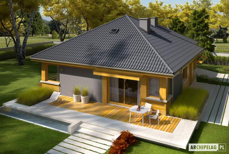 Projekt domu Anabela G1 MULTI-COMFORT - widok z góry