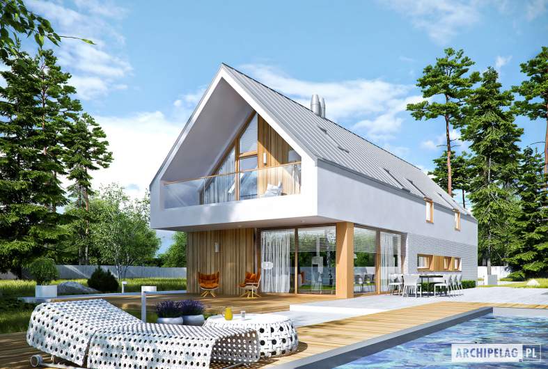 Projekt domu EX 20 G2 ENERGO PLUS - wizualizacja ogrodowa