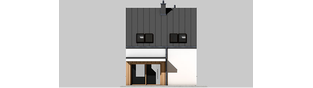 Projekt domu Mini 16 w. I - elewacja tylna