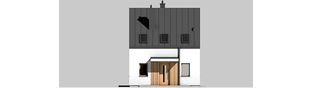 Projekt domu Mini 16 w. I - elewacja frontowa