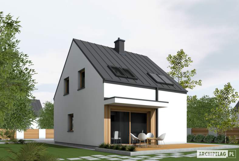 Projekt domu Mini 16 w. I - wizualizacja ogrodowa