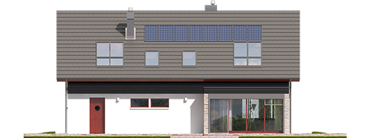 Benjamin G1 ENERGO - Projekt domu Benjamin G1 ENERGO - elewacja tylna
