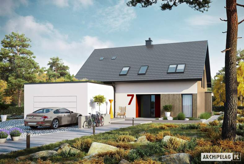 Projekt domu Malkolm G2 ENERGO PLUS - wizualizacja frontowa