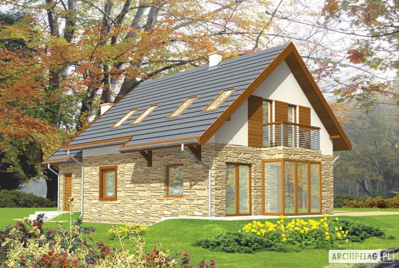 Projekt domu Nika G1 - wizualizacja ogrodowa