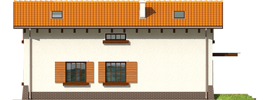 Antalya II - Projekt domu Antalka II - elewacja tylna